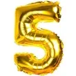 balon foliowy cyfra 5 zloty czakos 14 dgt