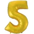 balon foliowy cyfra 5 zloty mat godan 45 dgt