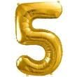 balon foliowy cyfra 5 zloty partydeco 34 dgt