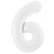 balon foliowy cyfra 6 bialy partydeco 39 dgt