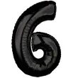 balon foliowy cyfra 6 czarny amscan 26 dgt