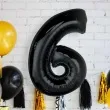 balon foliowy cyfra 6 czarny godan 36 dgt