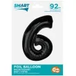 balon foliowy cyfra 6 czarny godan 36 dgt