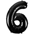 balon foliowy cyfra 6 czarny unique 34 dgt