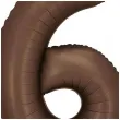 balon foliowy cyfra 6 dekoracja na urodziny brazowy matowy 34 dgt