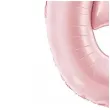 balon foliowy cyfra 6 dekoracja na urodziny rozowy matowy 34 dgt