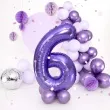balon foliowy cyfra 6 fioletowy partypal 39 dgt