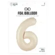 balon foliowy cyfra 6 kremowy 39 dgt