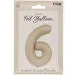 balon foliowy cyfra 6 mat kremowe latte folat 34 dgt