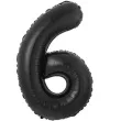 balon foliowy cyfra 6 matowa czarny godan 33 dgt