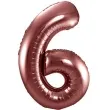 balon foliowy cyfra 6 metaliczny brazowy folat 34 dgt