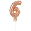 balon foliowy cyfra 6 micro rozowe zloto godan 5 dgt