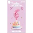 balon foliowy cyfra 6 micro rozowy godan 5 dgt