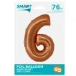 balon foliowy cyfra 6 miedziany godan 30 dgt