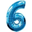 balon foliowy cyfra 6 niebieski amscan 34 dgt