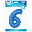 balon foliowy cyfra 6 niebieski godan 14 dgt