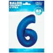 balon foliowy cyfra 6 niebieski godan 34 dgt