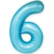 balon foliowy cyfra 6 niebieski partypal 39 dgt