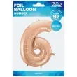 balon foliowy cyfra 6 rozowe zloto godan 45 dgt