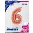 balon foliowy cyfra 6 rozowe zloto grabo 26 dgt