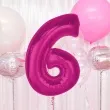 balon foliowy cyfra 6 rozowy ciemny godan 36 dgt