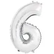 balon foliowy cyfra 6 srebrny godan 14 dgt