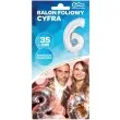 balon foliowy cyfra 6 srebrny godan 14 dgt