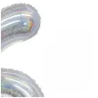 balon foliowy cyfra 6 stojaca srebrny holograficzny godan 28 dgt