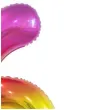 balon foliowy cyfra 6 stojaca teczowy godan 29 dgt