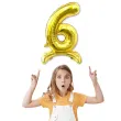 balon foliowy cyfra 6 stojaca zloty dekoracjepolska 30 dgt