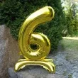 balon foliowy cyfra 6 stojaca zloty dekoracjepolska 30 dgt