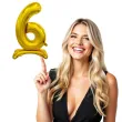 balon foliowy cyfra 6 stojaca zloty godan 29 dgt