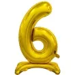 balon foliowy cyfra 6 stojaca zloty godan 29 dgt