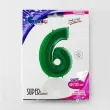 balon foliowy cyfra 6 zielony grabo 40 dgt