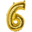 balon foliowy cyfra 6 zloty boland 14 dgt