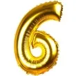 balon foliowy cyfra 6 zloty czakos 14 dgt