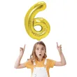 balon foliowy cyfra 6 zloty partypal 16 dgt