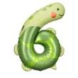 balon foliowy cyfra 6 zolw zielony partydeco 37 dgt