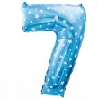balon foliowy cyfra 7 gwiazdki niebieski godan 26 dgt