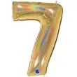 balon foliowy cyfra 7 holo zloty grabo 40 dgt