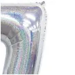 balon foliowy cyfra 7 holograficzna srebrny partypal 40 dgt