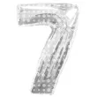 balon foliowy cyfra 7 kropki srebrny folat 34 dgt