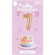 balon foliowy cyfra 7 micro rozowe zloto godan 5 dgt