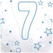 balon foliowy cyfra 7 niebieska transparentny tuban 18 orb