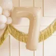 balon foliowy cyfra 7 pastel bezowy partydeco 34 dgt