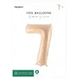 balon foliowy cyfra 7 pastel bezowy partydeco 34 dgt