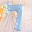 balon foliowy cyfra 7 pastel blekitny partydeco 34 dgt