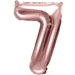 balon foliowy cyfra 7 rozowe zloto partydeco 14 dgt