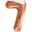 balon foliowy cyfra 7 rozowe zloto partydeco 34 dgt