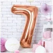 balon foliowy cyfra 7 rozowe zloto partydeco 34 dgt